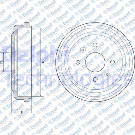 DELPHI BF548 Arka Fren Kampanasi Spark M300